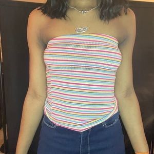 rainbow tube top